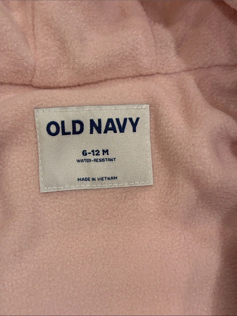 Old Navy Light Pink Hooded Puffer Infant Snowsuit